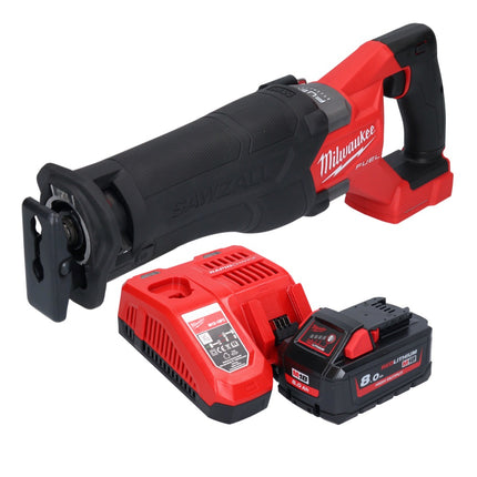 Milwaukee M18 FSZ-801 akumulatorowa pilarka szablasta 18 V bezszczotkowa + 1x akumulator 8,0 Ah + ładowarka
