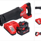 Milwaukee M18 FSZ-802 akumulatorowa pilarka szablasta 18 V bezszczotkowa + 2x akumulator 8,0 Ah + ładowarka