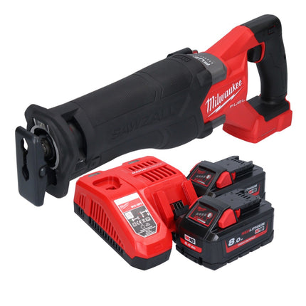 Milwaukee M18 FSZ-802 akumulatorowa pilarka szablasta 18 V bezszczotkowa + 2x akumulator 8,0 Ah + ładowarka