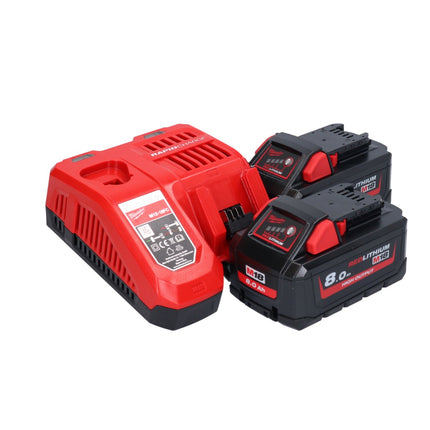 Milwaukee M18 FSZ-802 akumulatorowa pilarka szablasta 18 V bezszczotkowa + 2x akumulator 8,0 Ah + ładowarka