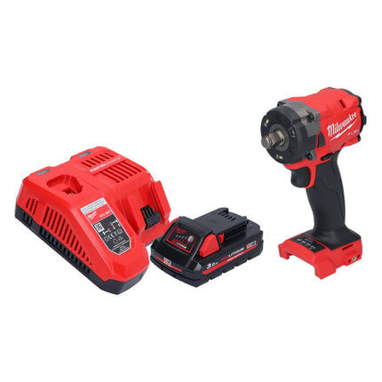 Milwaukee M18 FIW2F12-301 akumulatorowy klucz udarowy 18 V 339 Nm 1/2" bezszczotkowy + 1x akumulator 3,0 Ah + ładowarka