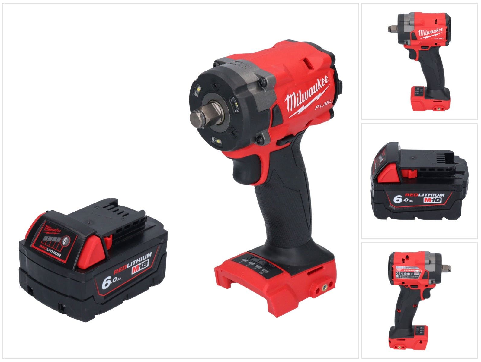 Milwaukee M18 FIW2F12 601 Akku Schlagschrauber 18 V 339 Nm 1 2 Brushless 1x Akku 6 0 Ah ohne Ladegeraet 0 - toolbrothers