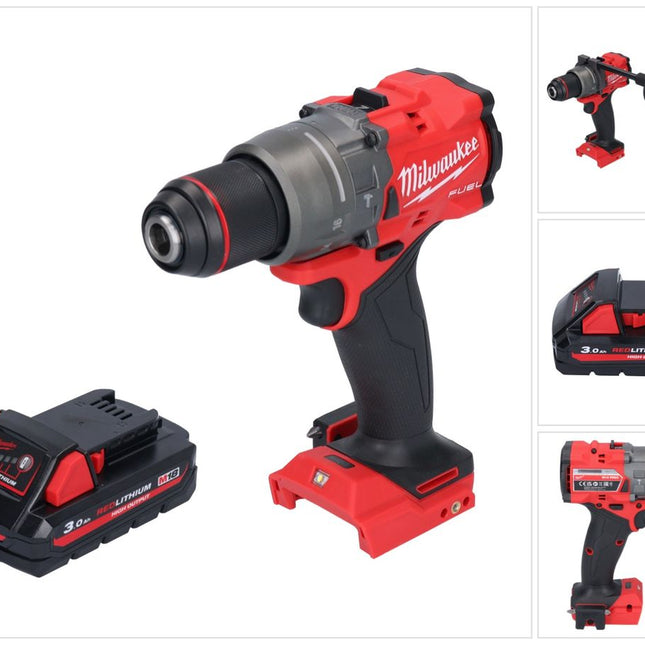 Milwaukee M18 FPD3-301 akumulatorowa wiertarko-wkrętarka udarowa 18 V 158 Nm bezszczotkowa + 1x akumulator 3,0 Ah - bez ładowarki