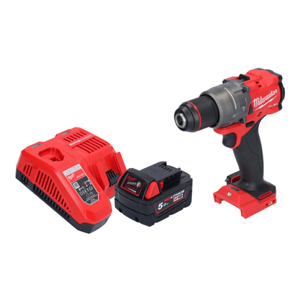 Milwaukee M18 FPD3-501 akumulatorowa wiertarko-wkrętarka udarowa 18 V 158 Nm bezszczotkowa + 1x akumulator 5,0 Ah + ładowarka