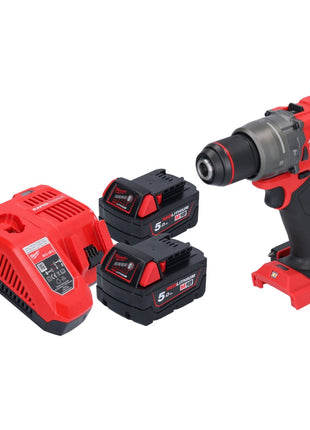 Milwaukee M18 FPD3-502 akumulatorowa wiertarko-wkrętarka udarowa 18 V 158 Nm bezszczotkowa + 2x akumulator 5,0 Ah + ładowarka