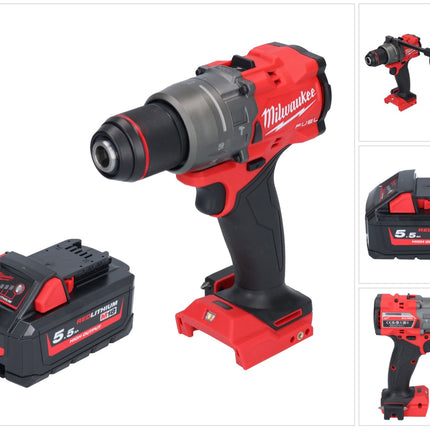 Milwaukee M18 FPD3-551 akumulatorowa wiertarko-wkrętarka udarowa 18 V 158 Nm bezszczotkowa + 1x akumulator 5,5 Ah - bez ładowarki