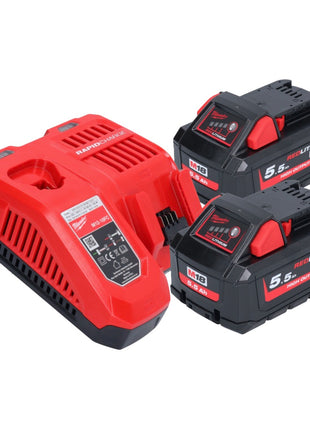 Milwaukee M18 FPD3-552 Akku Schlagbohrschrauber 18 V 158 Nm Brushless + 2x Akku 5,5 Ah + Ladegerät