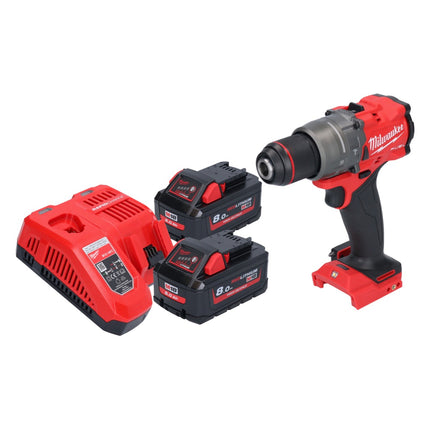 Milwaukee M18 FPD3-802 akumulatorowa wiertarko-wkrętarka udarowa 18 V 158 Nm bezszczotkowa + 2x akumulator 8,0 Ah + ładowarka