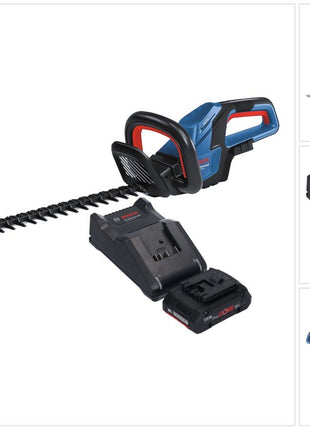 Bosch GHE 18V-60 Professional Akku Heckenschere 18 V 60 cm Brushless + 1x ProCORE Akku 4,0 Ah + Ladegerät