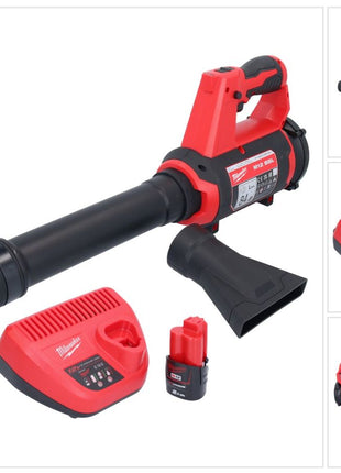 Milwaukee M12 BBL-201 Akku Gebläse 12 V + 1x Akku 2,0 Ah + Ladegerät