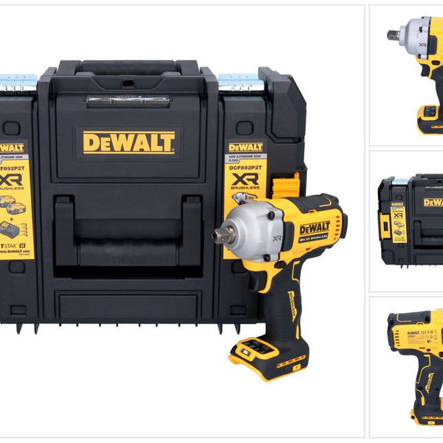 Akumulatorowy klucz udarowy DeWalt DCF 892 NT 18 V 813 Nm 1/2" bezszczotkowy + TSTAK - bez akumulatora, bez ładowarki
