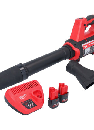 Milwaukee M12 BBL-252 Akku Gebläse 12 V + 2x Akku 2,5 Ah + Ladegerät