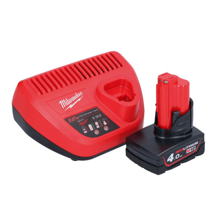 Milwaukee M12 BBL-401 akumulatorowa dmuchawa 12 V + 1x akumulator 4,0 Ah + ładowarka