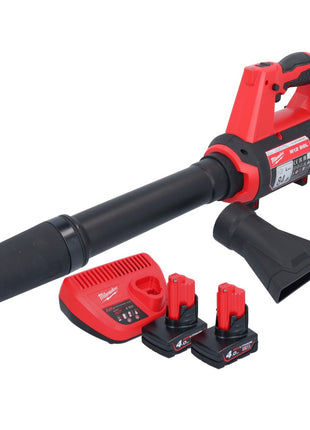 Milwaukee M12 BBL-402 akumulatorowa dmuchawa 12 V + 2x akumulator 4,0 Ah + ładowarka