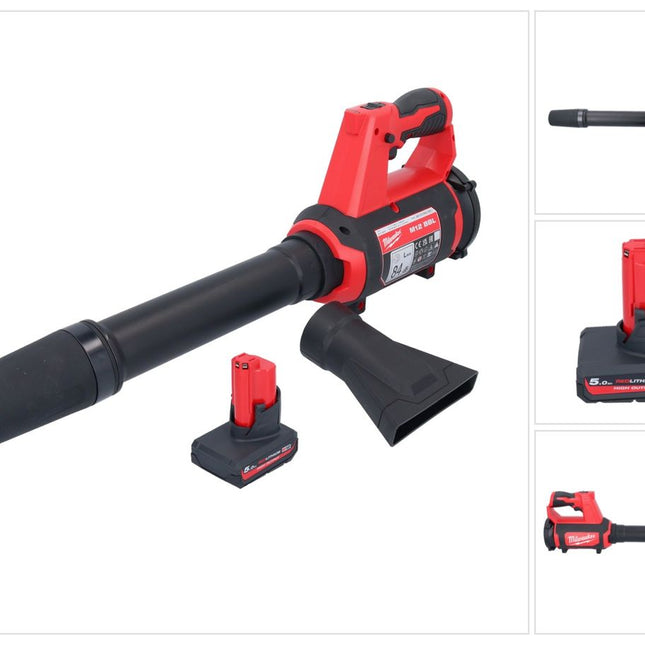 Milwaukee M12 BBL-501 akumulatorowa dmuchawa 12 V + 1x akumulator 5,0 Ah - bez ładowarki