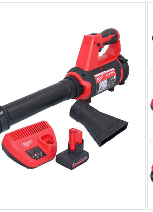 Milwaukee M12 BBL-501 akumulatorowa dmuchawa 12 V + 1x akumulator 5,0 Ah + ładowarka