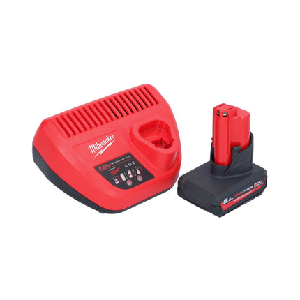 Milwaukee M12 BBL-501 akumulatorowa dmuchawa 12 V + 1x akumulator 5,0 Ah + ładowarka