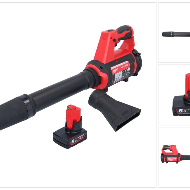 Milwaukee M12 BBL-601 akumulatorowa dmuchawa 12 V + 1x akumulator 6,0 Ah - bez ładowarki