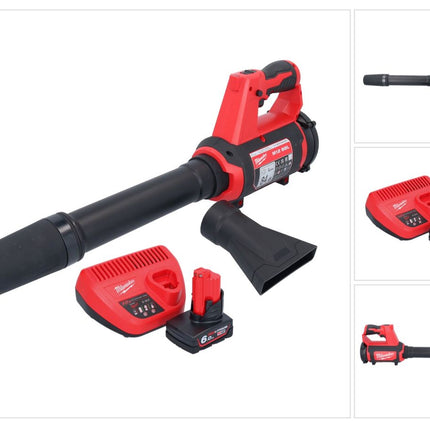 Milwaukee M12 BBL-601 akumulatorowa dmuchawa 12 V + 1x akumulator 6,0 Ah + ładowarka