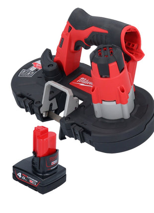 Milwaukee M12 BS-401 Akku Bandsäge 12 V 41 x 41 mm + 1x Akku 4,0 Ah - ohne Ladegerät