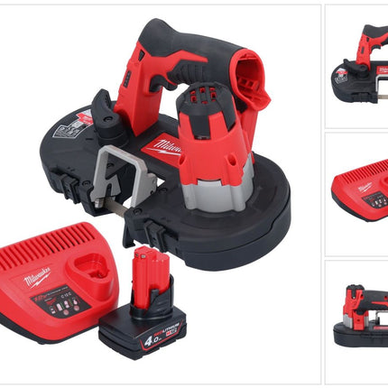 Milwaukee M12 BS-401 Akku Bandsäge 12 V 41 x 41 mm + 1x Akku 4,0 Ah + Ladegerät