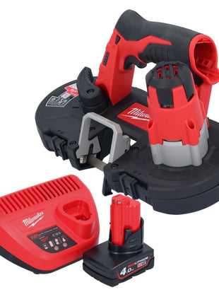 Milwaukee M12 BS-401 Akku Bandsäge 12 V 41 x 41 mm + 1x Akku 4,0 Ah + Ladegerät