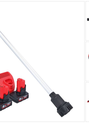 Milwaukee M12 BSWP-602 Akku Transferpumpe 12 V 34 l/min + 2x Akku 6,0 Ah + Ladegerät