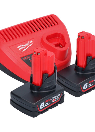 Milwaukee M12 BSWP-602 Akku Transferpumpe 12 V 34 l/min + 2x Akku 6,0 Ah + Ladegerät