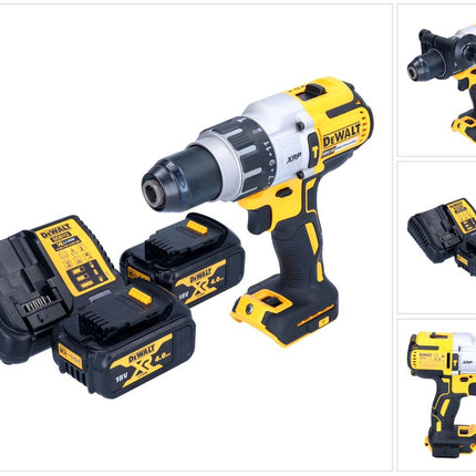 DeWalt DCD 996 M2 akumulatorowa wiertarko-wkrętarka udarowa 18 V 95 Nm bezszczotkowa + 2x akumulator 4,0 Ah + ładowarka
