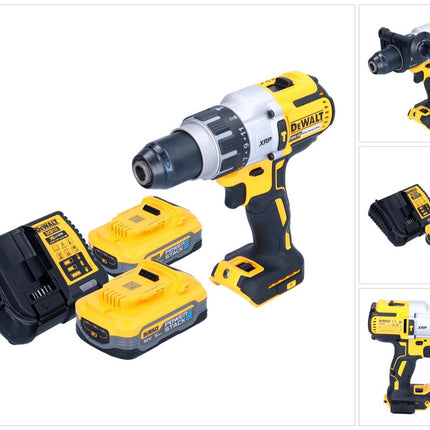 Akumulatorowa wiertarko-wkrętarka udarowa DeWalt DCD 996 H2 18 V 95 Nm bezszczotkowa + 2x akumulator Powerstack 5,0 Ah + ładowarka