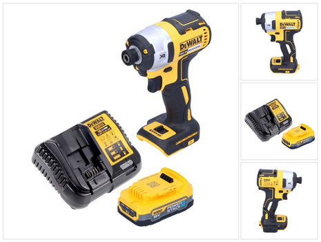 Akumulatorowy klucz udarowy DeWalt DCF 887 E1 18 V 205 Nm 1/4" bezszczotkowy + 1x akumulator 1,7 Ah + ładowarka