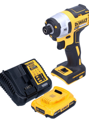 Llave de impacto a batería DeWalt DCF 887 D1 18 V 205 Nm 1/4" sin escobillas + 1x batería 2,0 Ah + cargador