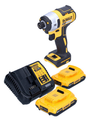 Akumulatorowy klucz udarowy DeWalt DCF 887 D2 18 V 205 Nm 1/4" bezszczotkowy + 2x akumulator 2,0 Ah + ładowarka