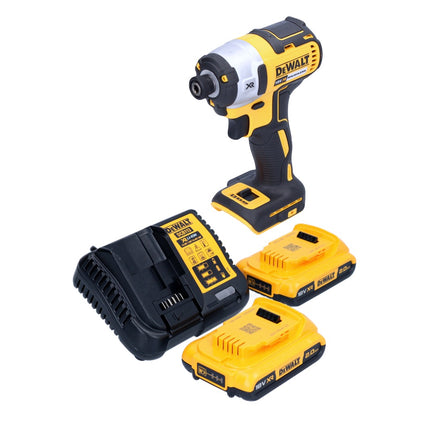 Akumulatorowy klucz udarowy DeWalt DCF 887 D2 18 V 205 Nm 1/4" bezszczotkowy + 2x akumulator 2,0 Ah + ładowarka