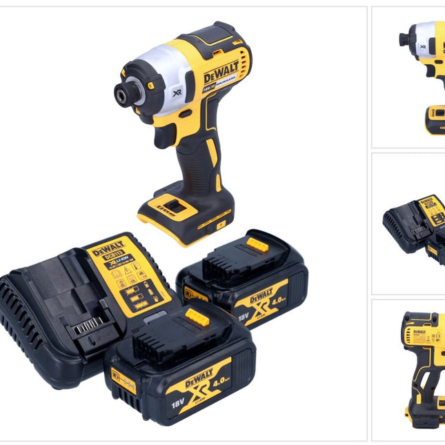 Akumulatorowy klucz udarowy DeWalt DCF 887 M2 18 V 205 Nm 1/4" bezszczotkowy + 2x akumulator 4,0 Ah + ładowarka