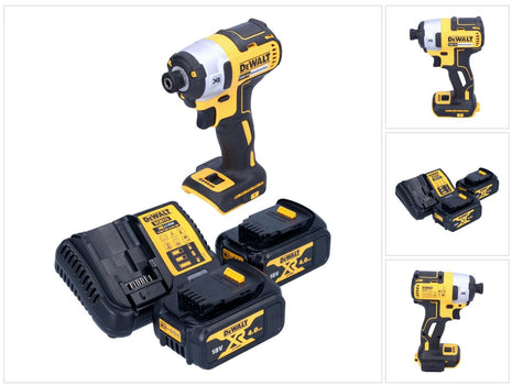 DeWalt DCF 887 M2 Akku Schlagschrauber 18 V 205 Nm 1/4" Brushless + 2x Akku 4,0 Ah + Ladegerät