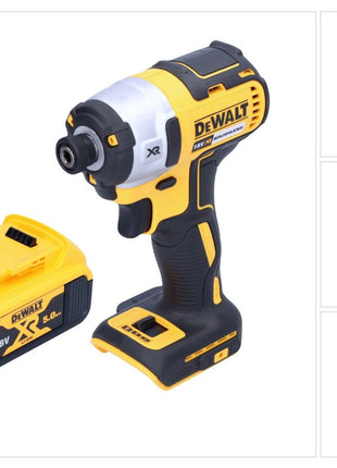 Akumulatorowy klucz udarowy DeWalt DCF 887 N 18 V 205 Nm 1/4" bezszczotkowy + 1x akumulator 5,0 Ah - bez ładowarki