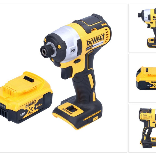 Akumulatorowy klucz udarowy DeWalt DCF 887 N 18 V 205 Nm 1/4" bezszczotkowy + 1x akumulator 5,0 Ah - bez ładowarki