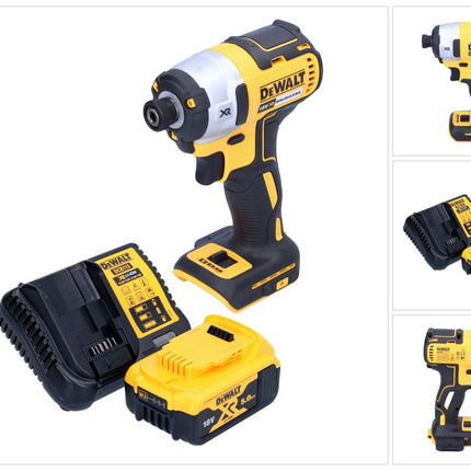 Akumulatorowy klucz udarowy DeWalt DCF 887 P1 18 V 205 Nm 1/4" bezszczotkowy + 1x akumulator 5,0 Ah + ładowarka