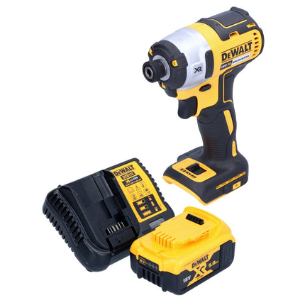 Akumulatorowy klucz udarowy DeWalt DCF 887 P1 18 V 205 Nm 1/4" bezszczotkowy + 1x akumulator 5,0 Ah + ładowarka