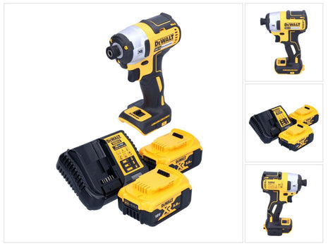 Akumulatorowy klucz udarowy DeWalt DCF 887 P2 18 V 205 Nm 1/4" bezszczotkowy + 2x akumulator 5,0 Ah + ładowarka