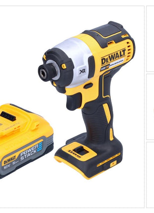 Akumulatorowy klucz udarowy DeWalt DCF 887 N 18 V 205 Nm 1/4" bezszczotkowy + 1x akumulator powerstack 5,0 Ah - bez ładowarki