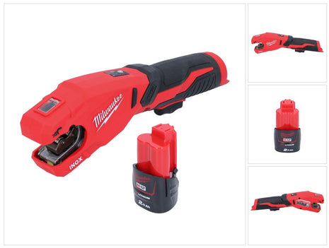 Milwaukee M12 PCSS-201 Akku Edelstahl Rohrabschneider 12 V 12 - 28 mm + 1x Akku 2,0 Ah - ohne Ladegerät