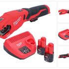 Milwaukee M12 PCSS-202 akumulatorowy obcinak do rur ze stali nierdzewnej 12 V 12 - 28 mm + 2x akumulator 2,0 Ah + ładowarka