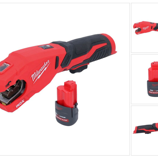 Milwaukee M12 PCSS-251 Akumulatorowy obcinak do rur ze stali nierdzewnej 12 V 12 - 28 mm + akumulator 2,5 Ah - bez ładowarki