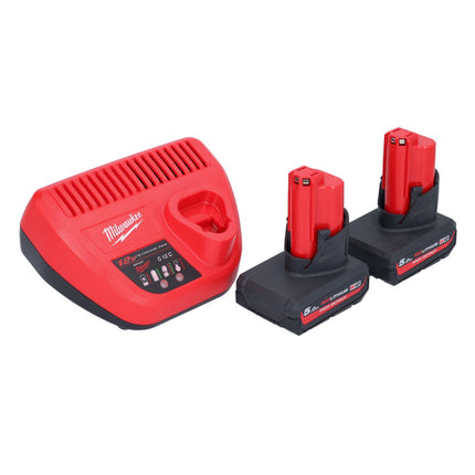 Milwaukee M12 PCSS-502 akumulatorowy obcinak do rur ze stali nierdzewnej 12 V 12 - 28 mm + 2x akumulator 5,0 Ah + ładowarka