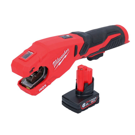 Milwaukee M12 PCSS-601 akumulatorowy obcinak do rur ze stali nierdzewnej 12 V 12 - 28 mm + 1x akumulator 6,0 Ah - bez ładowarki