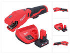 Milwaukee M12 PCSS-601 Akku Edelstahl Rohrabschneider 12 V 12 - 28 mm + 1x Akku 6,0 Ah + Ladegerät