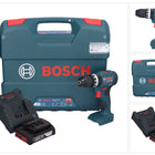 Bosch GSB 18V-45 Profesjonalna akumulatorowa wiertarko-wkrętarka udarowa 18 V 45 Nm bezszczotkowa + 1x akumulator 2,0 Ah + ładowarka + walizka L