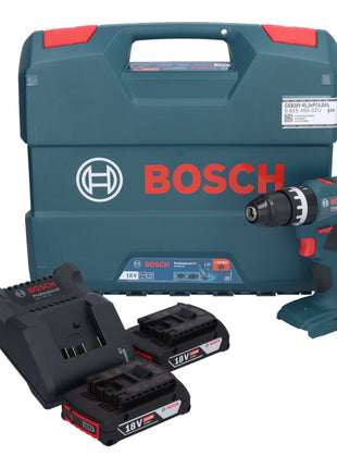 Bosch GSB 18V-45 Profesjonalna akumulatorowa wiertarko-wkrętarka udarowa 18 V 45 Nm ( 06019K3302 ) Bezszczotkowa + 2x akumulator 2,0 Ah + ładowarka + walizka L